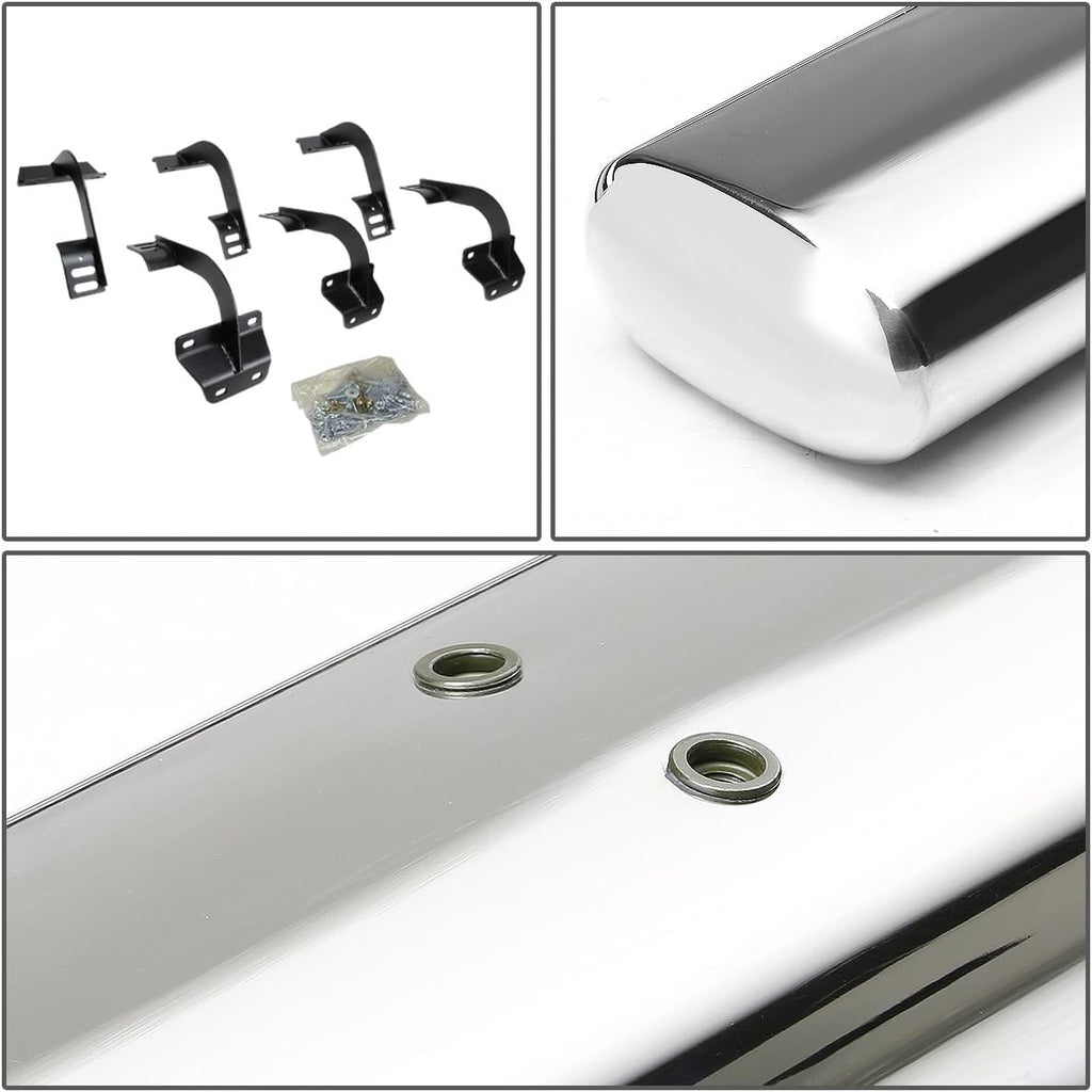 Oval Tubing Side Step Nerf Bar Running Board Stainless Steel Polished Chrome X1504