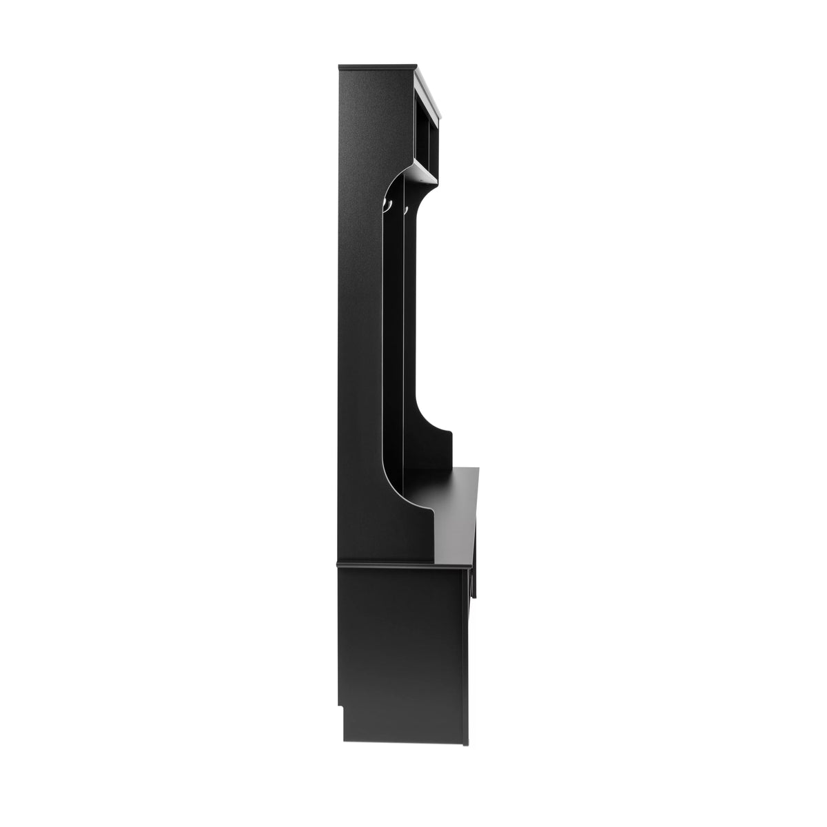 60" Wide Hall Tree with 24 Shoe Cubbies, Black A80712