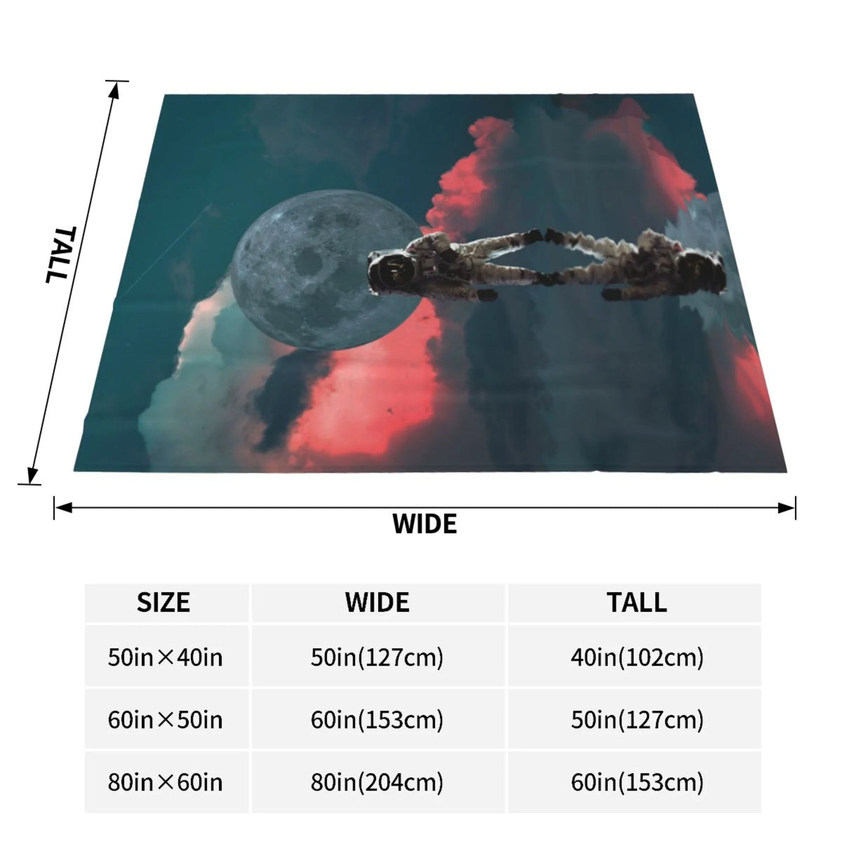 Double Layer Plush Throw Blanket, 50" x 40" G47058