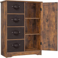 Rustic Brown Storage Cabinet with 4 Removable Drawers and 1 Door N687065