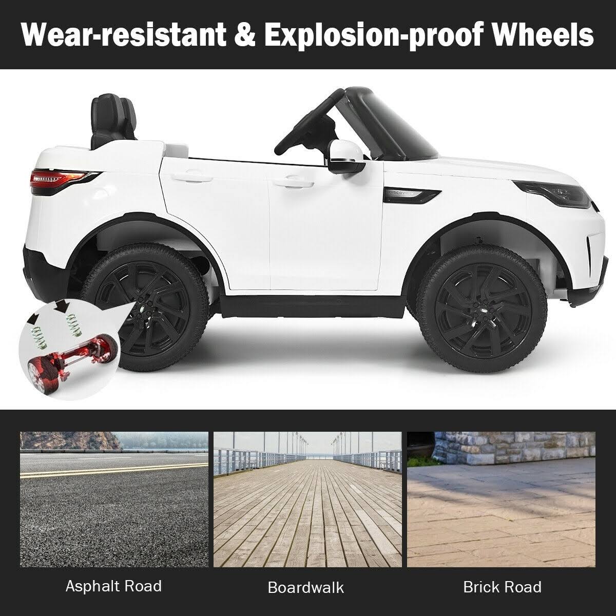 White 2-Seater Ride on Car F1576