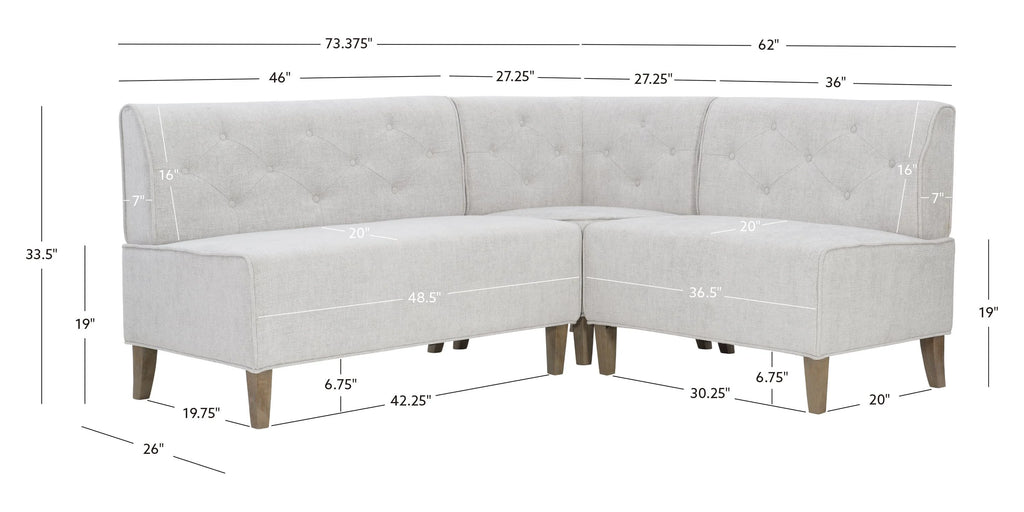 Upholstered Corner Dining Nook, Seats 5 A842