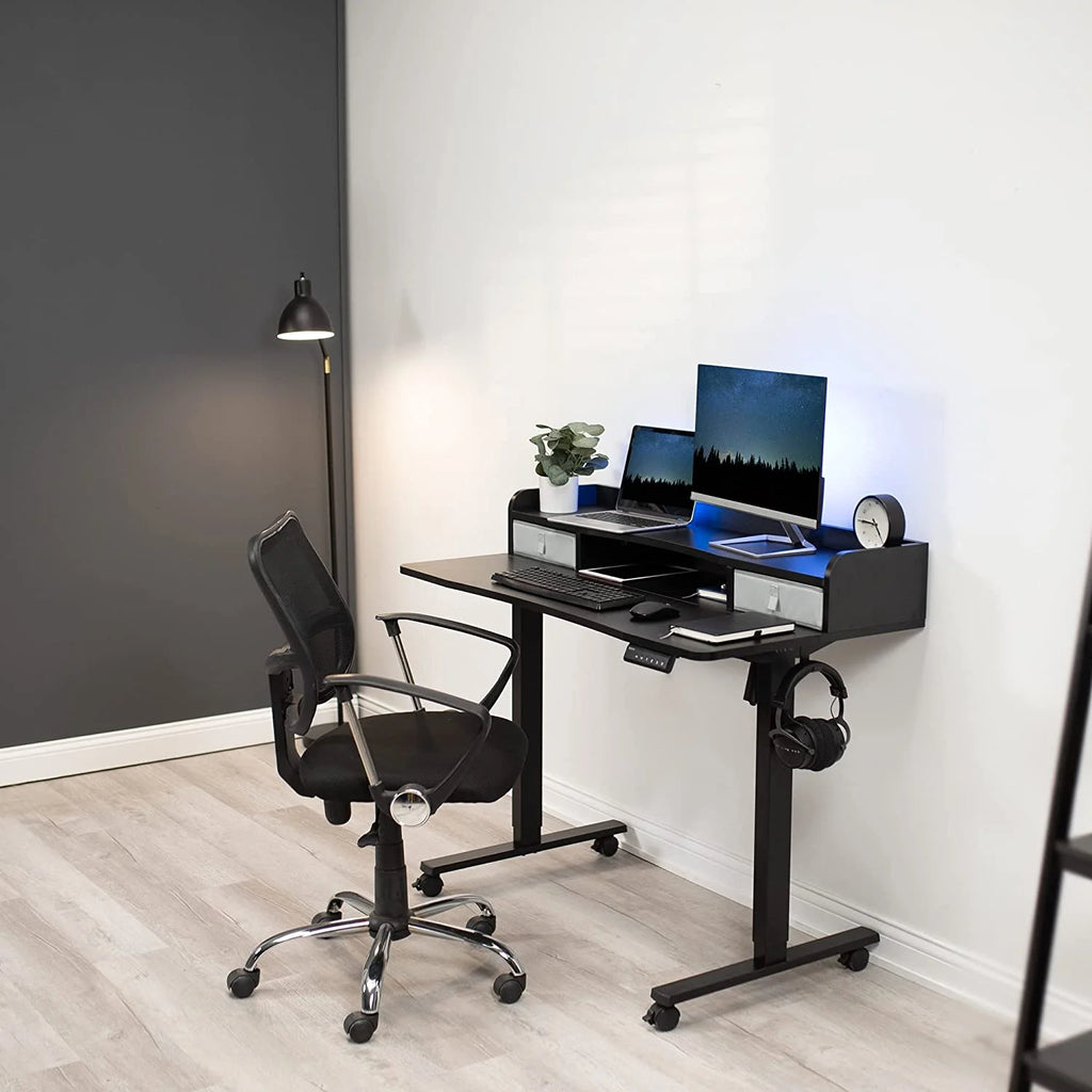 Height Adjustable Standing Desk with Storage Drawers A931
