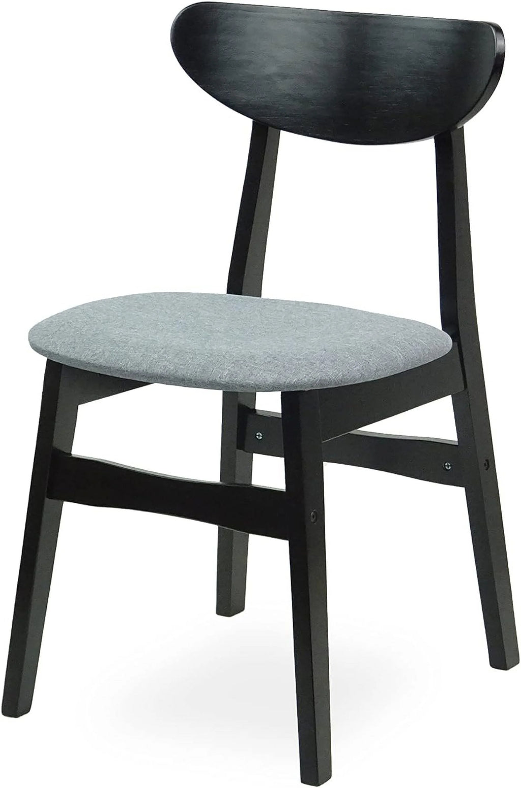 Set Of 3 Round Dining Table And 2 Side Chairs Solid Wood Padded Seat W322