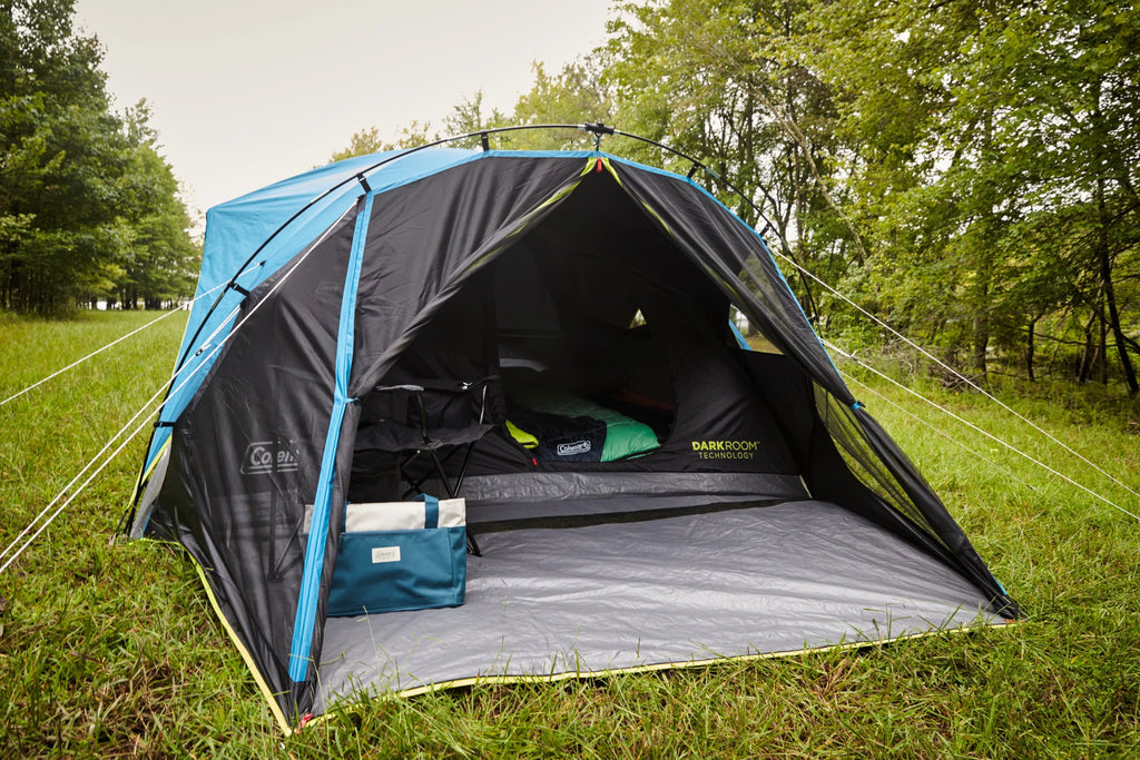6-Person Dark Room Dome Camping Tent with Screen Room R547348
