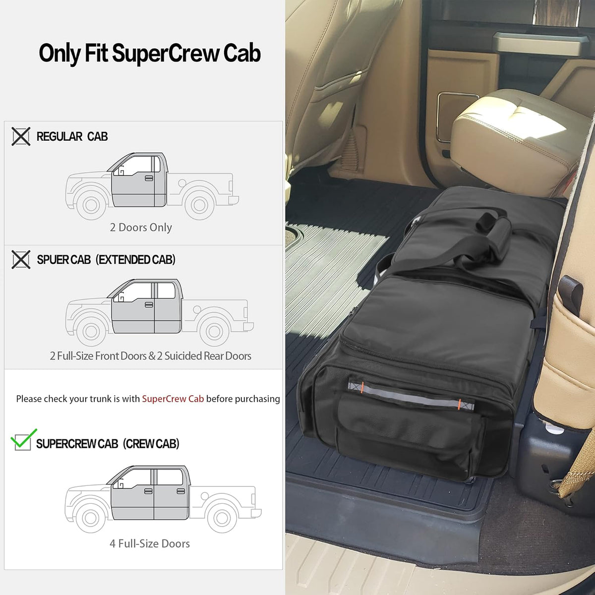 Under Seat Storage Bag with Inner Dividers & Multiple Pockets S425