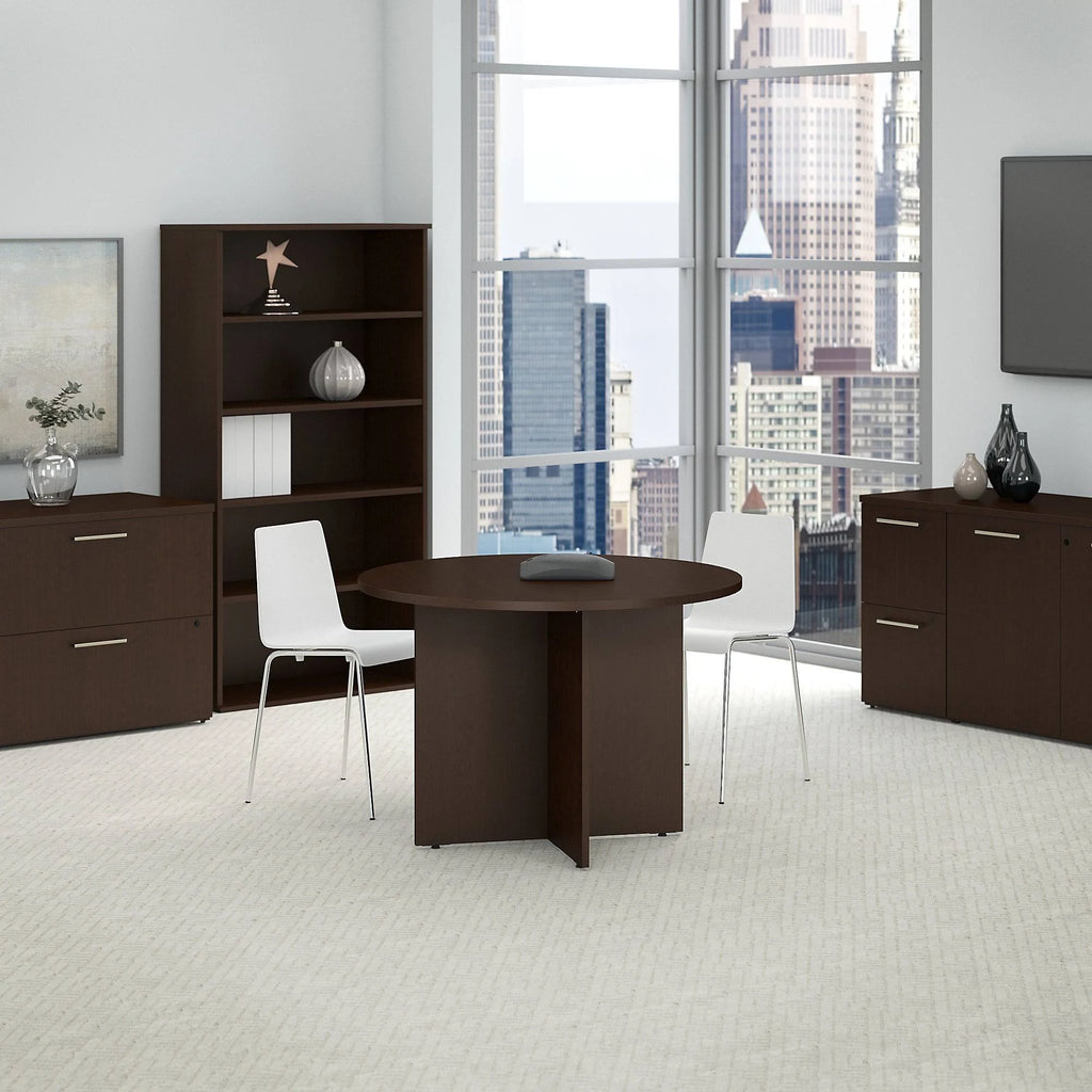 42W Round Conference Table with Wood Base R375745
