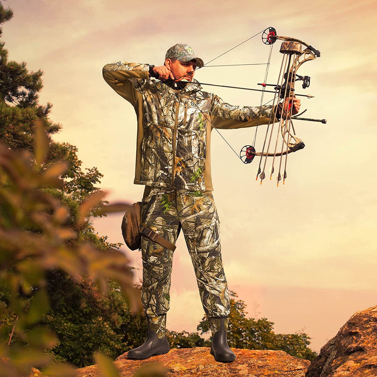 Hunting Jacket and Pants with Fleece Lining W77175