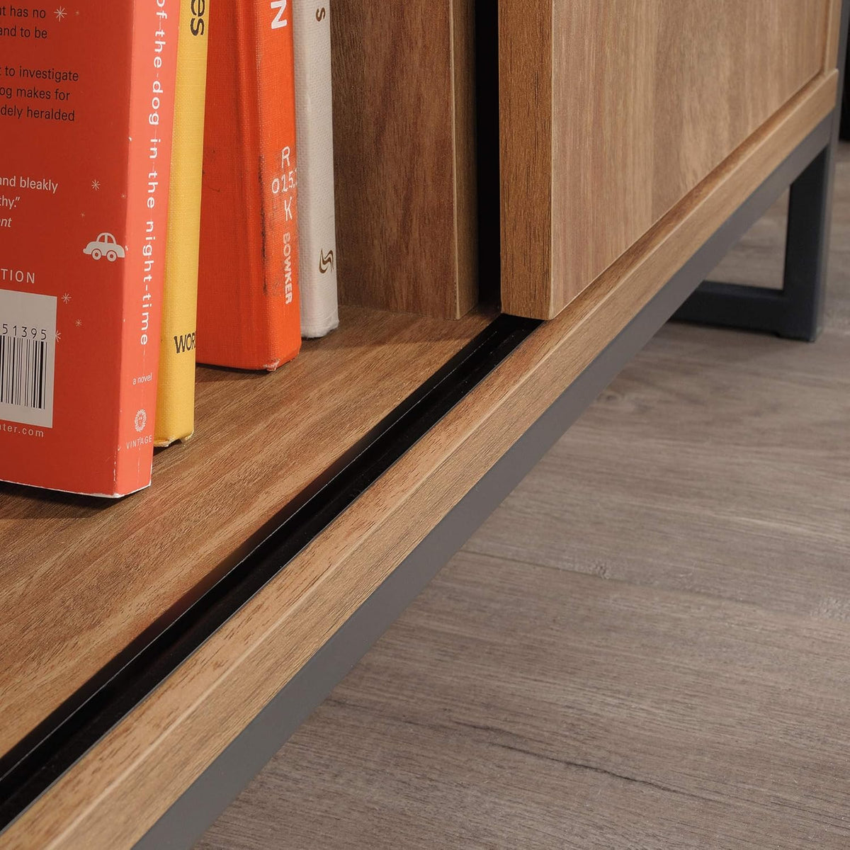 Sindoori Mango Finish & White Bookcase P501