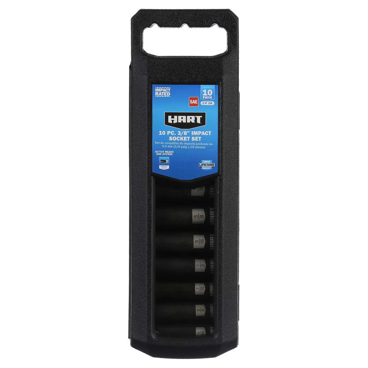 10-Piece 3/8-inch Drive SAE Impact Socket Set W819