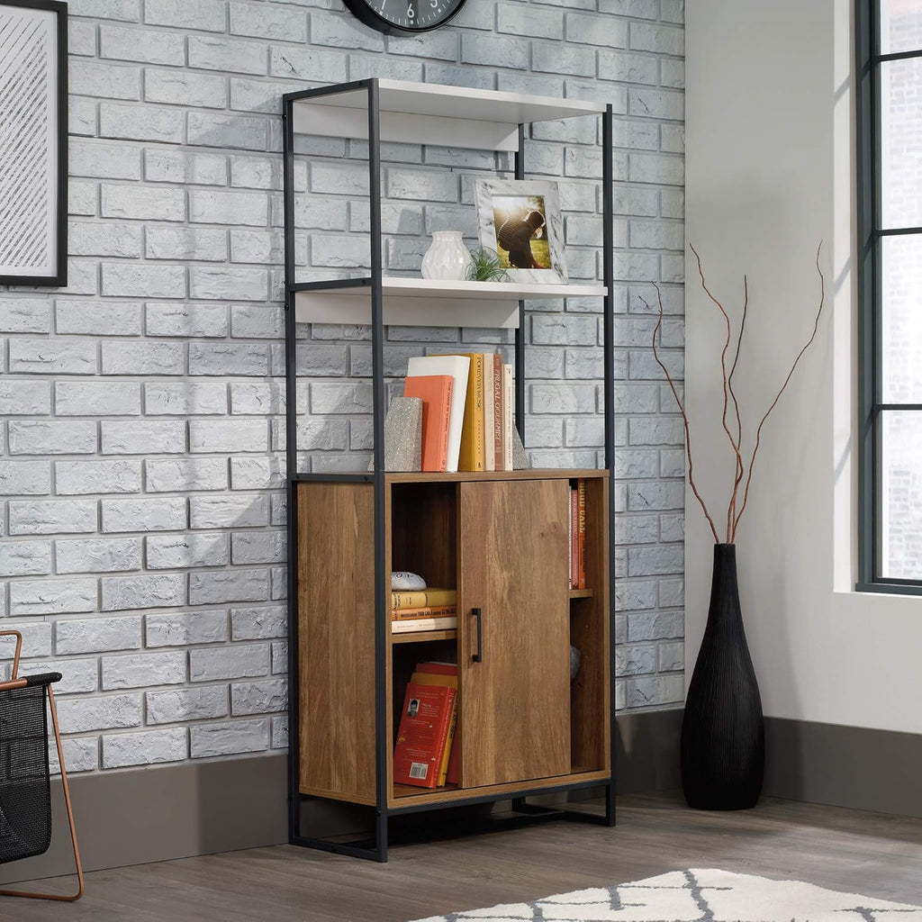 Sindoori Mango Finish & White Bookcase P501