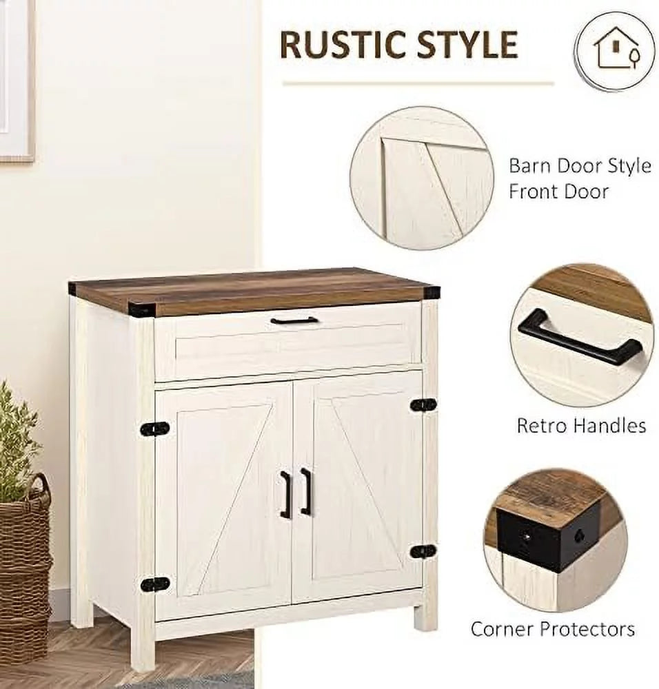 Farmhouse Wooden Accent Cabinet with Drawer M316647