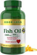 Fish Oil 130 Count Coated Softgels 1400 mg Omega-3 Odorless A787244