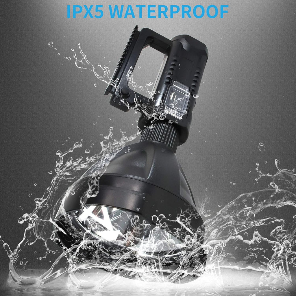 Rechargeable LED Spotlight Flashlight 90000 Lumens with Tripod G912