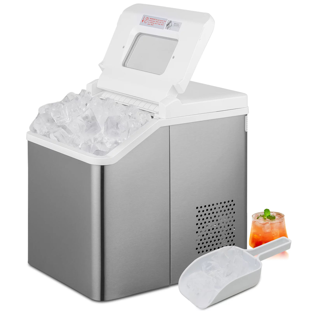 Black Countertop Ice Maker with Basket and Scoop, 26lbs in 24Hrs C79690