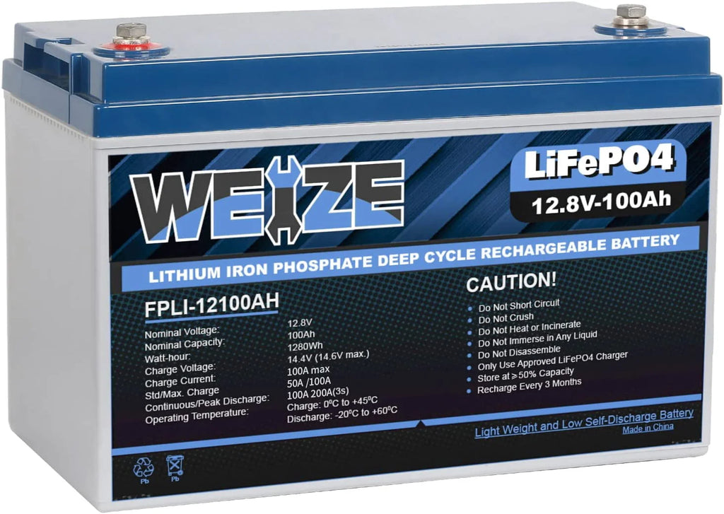 12V 100Ah LiFePO4 Lithium Battery with Smart BMS Z223