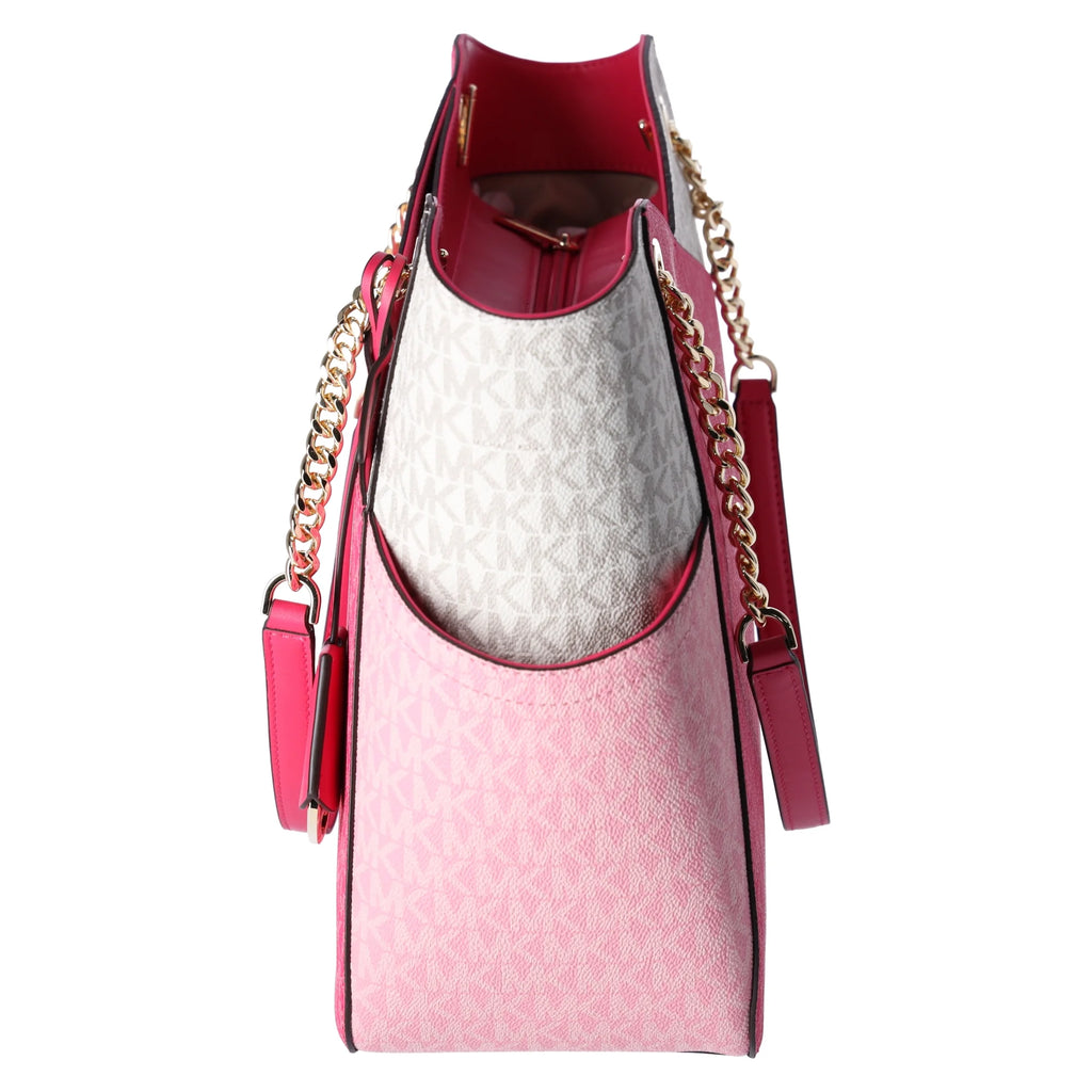 Electric Pink Large Chain Tote Handbag U51298