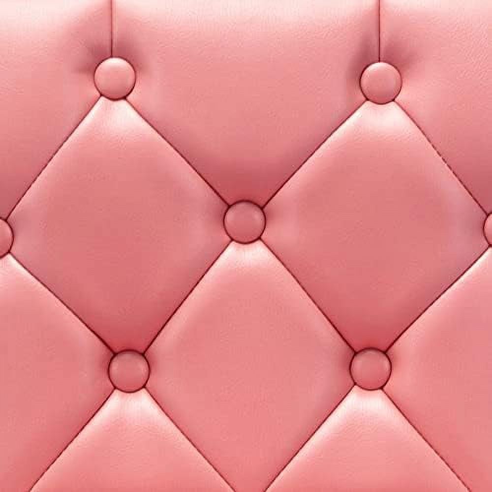 Red PU Leather Swivel Barstools Set of 2 J50886