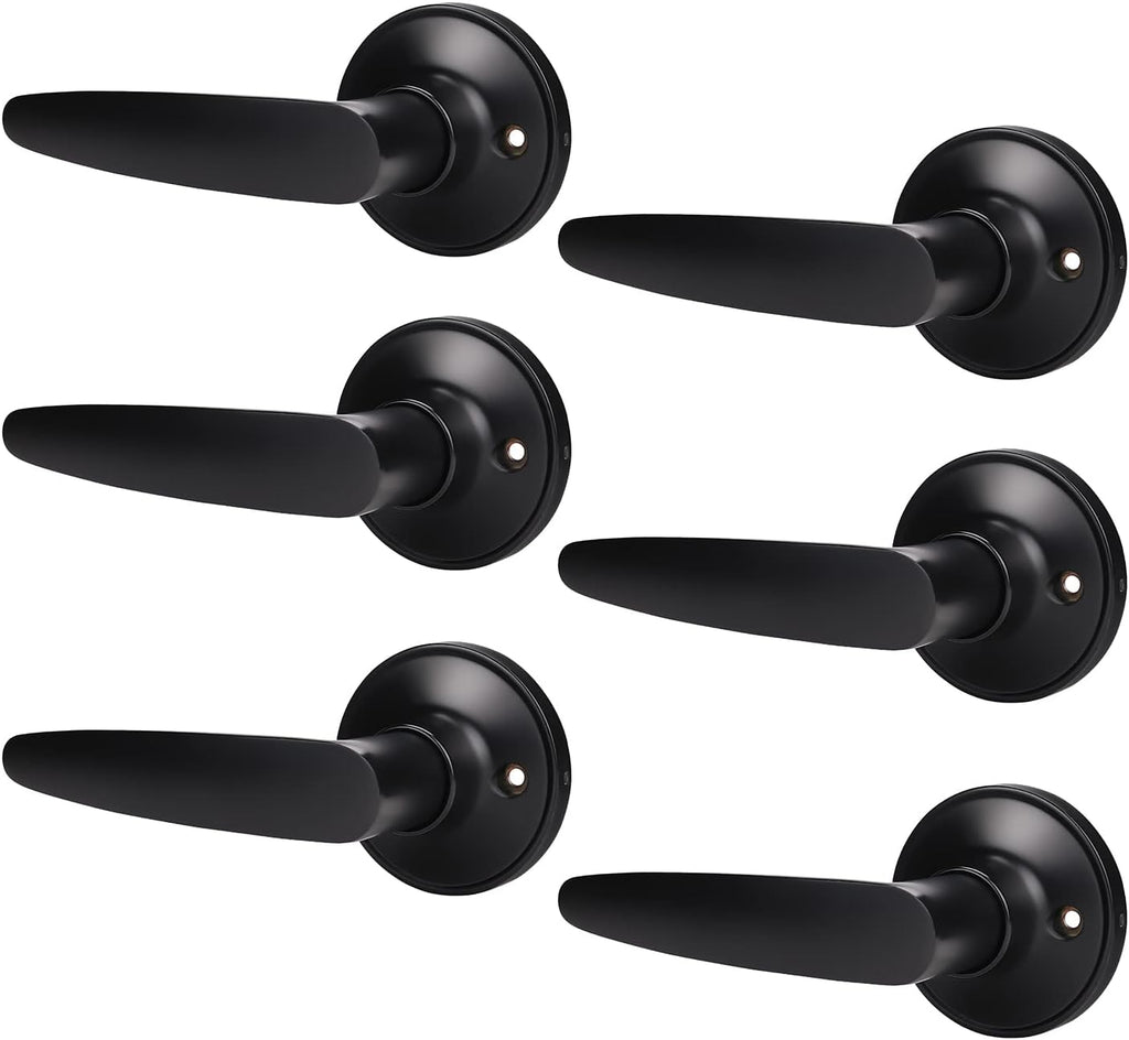 Matte Black 10 Pack Door Lever Set S32929