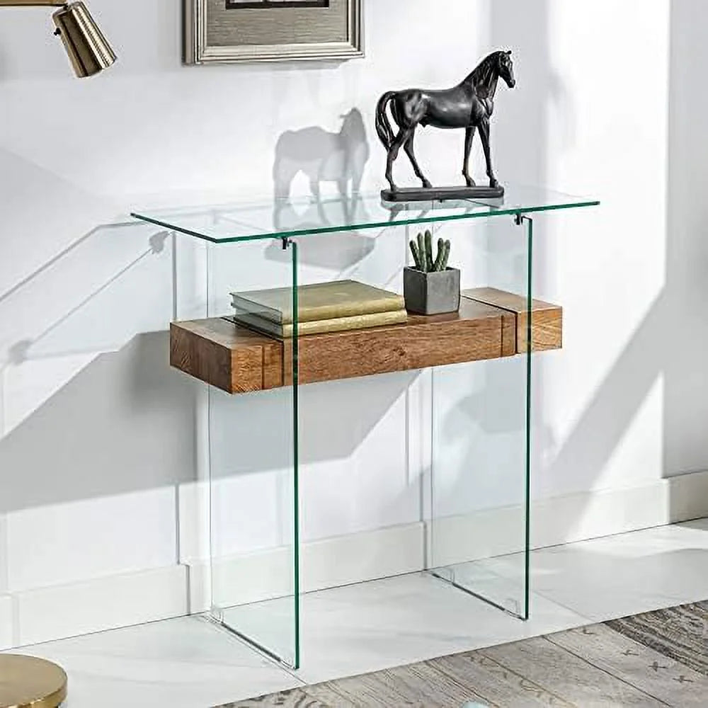 Narrow Glass Console Table X201235