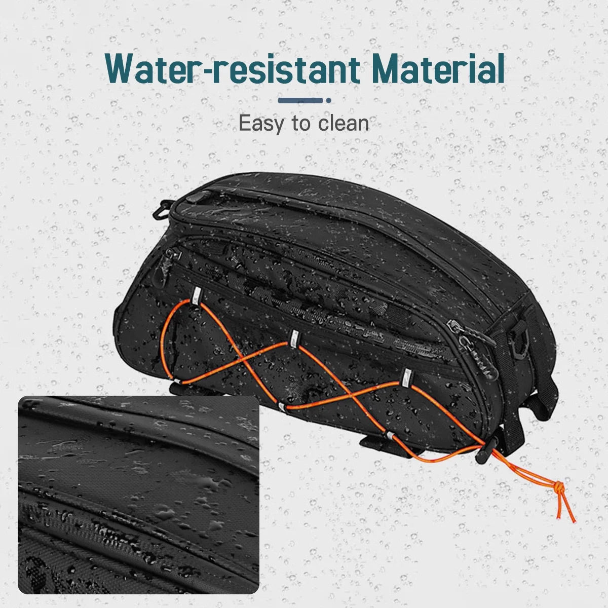 3-in-1 Waterproof Rear Seat Bike Trunk Bag with 2 Side Hanging Bags S11555