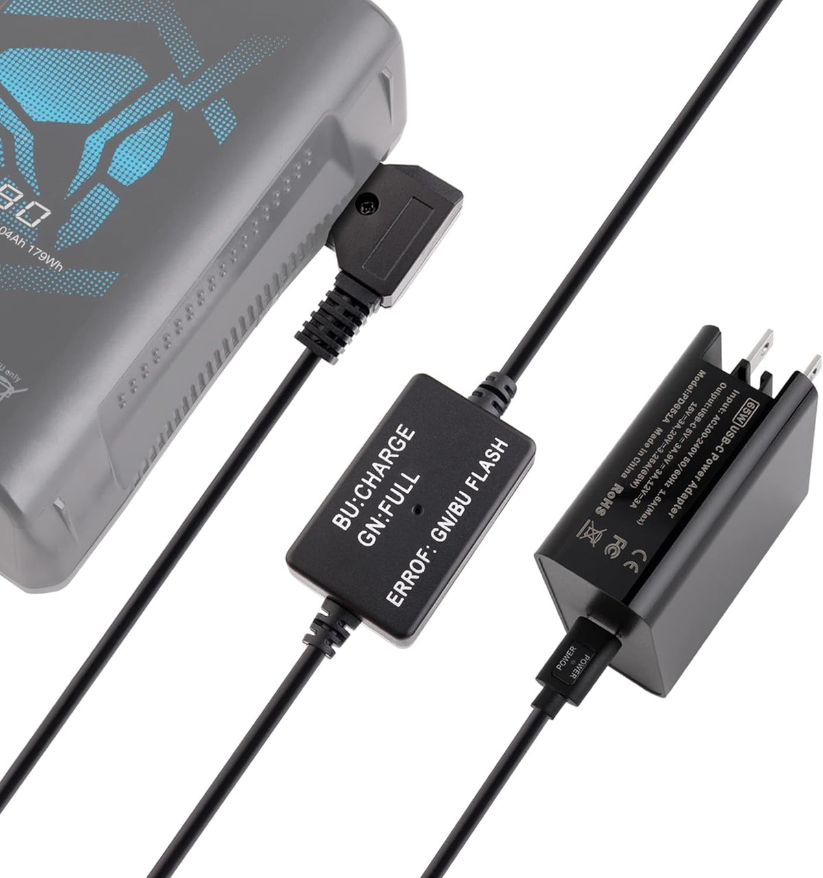 D-Tap Battery Quick Charge Power Adapter Kit for V-Mount Batteries L8348
