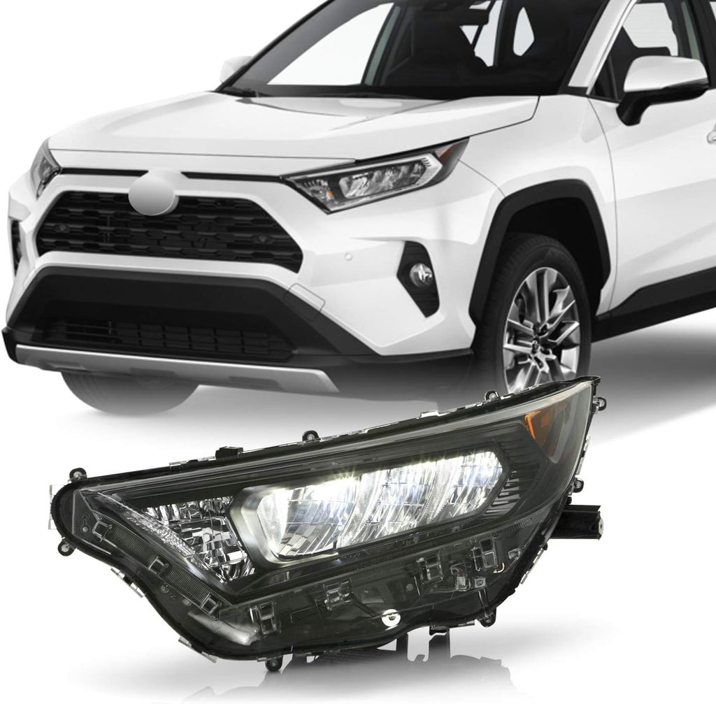 Black Bezel LED Headlights Housing Driver Left Side X685096