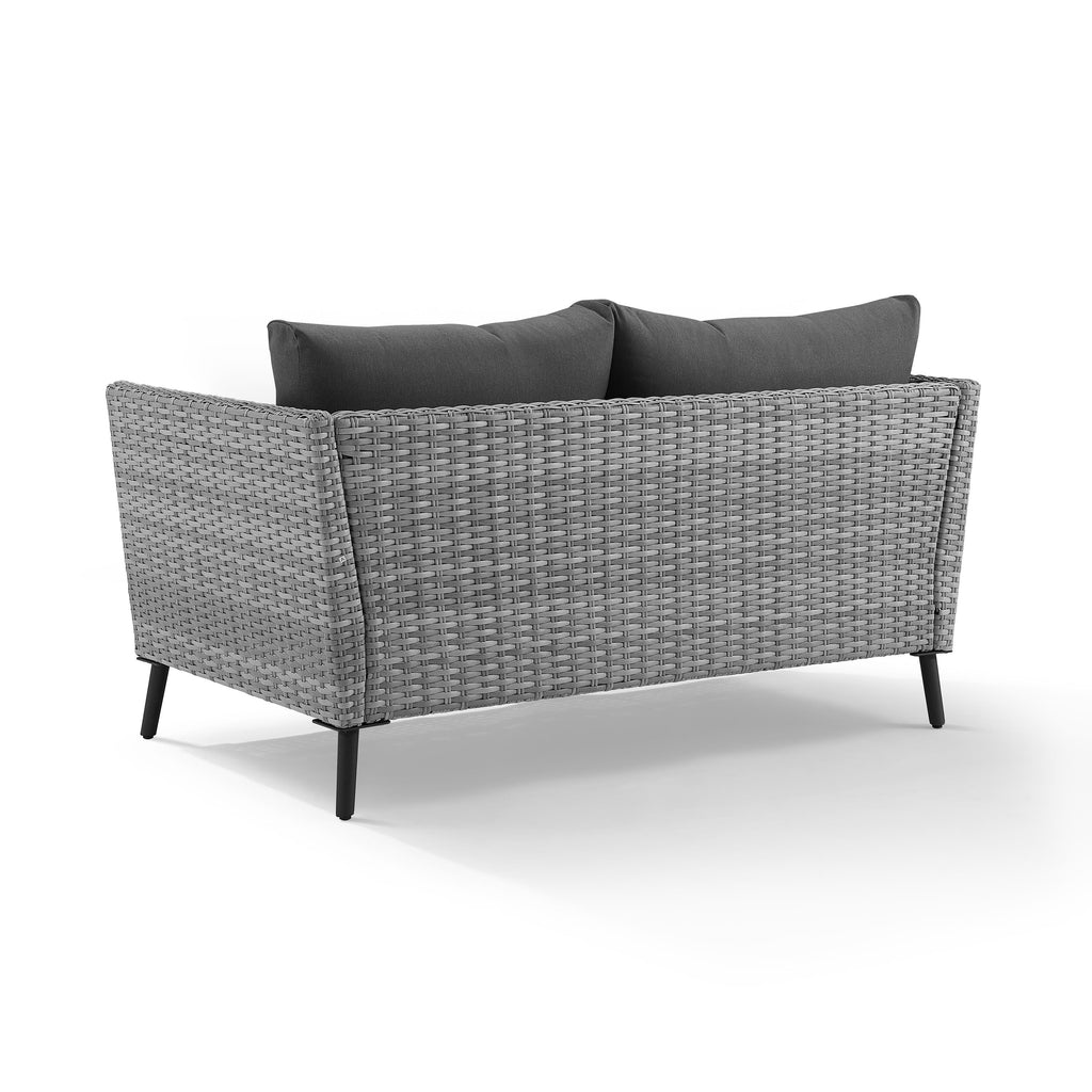 Gray Wicker Patio Sofa Set K75539