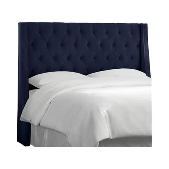 California King Tufted Wingback Headboard Velvet S6901