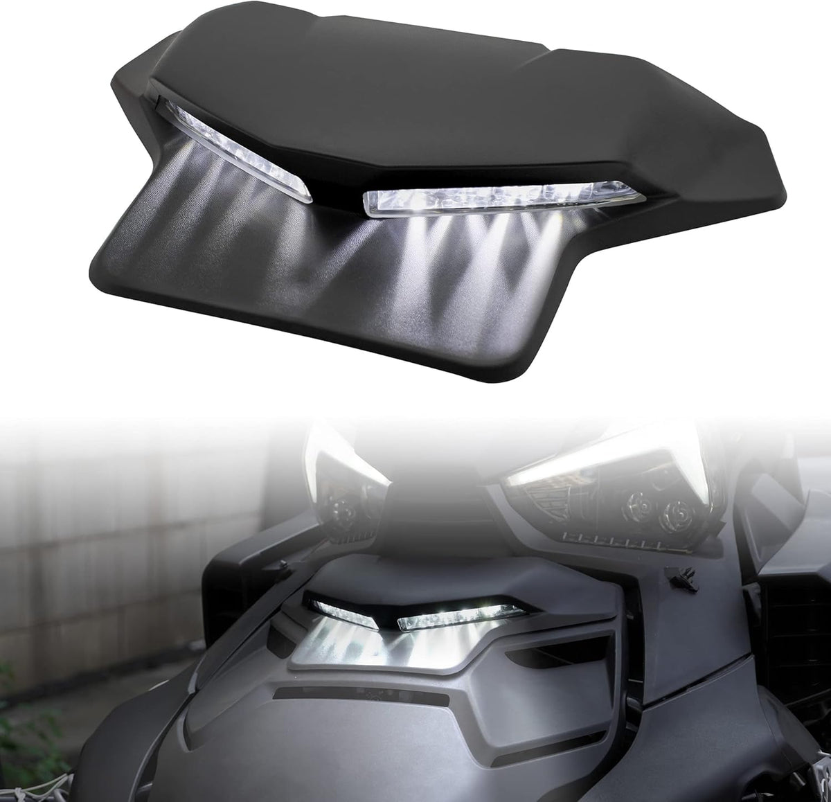Black Hood Panel with Daytime Running Light for Can-Am Ryker V978