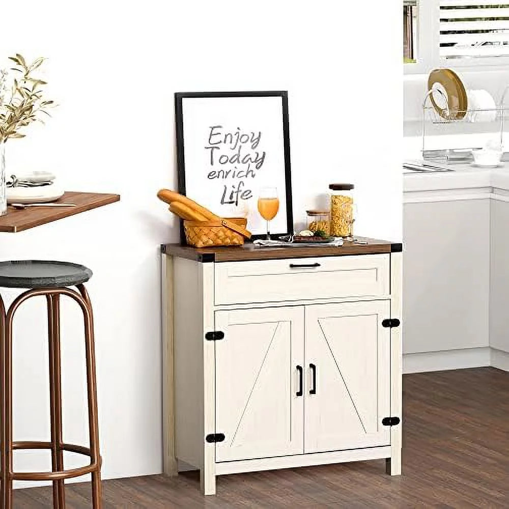 Farmhouse Wooden Accent Cabinet with Drawer M316647