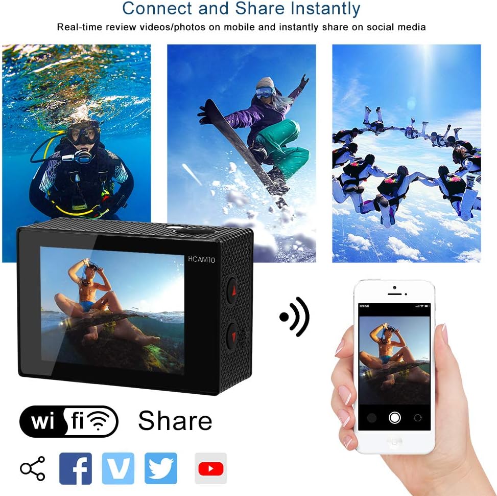 4K Waterproof Action Camera with Wide Angle Lens P77056