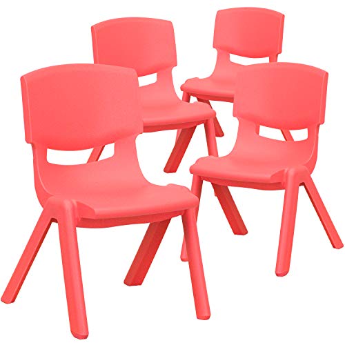 Blue Plastic Stackable School Chair 4 Pack Q106