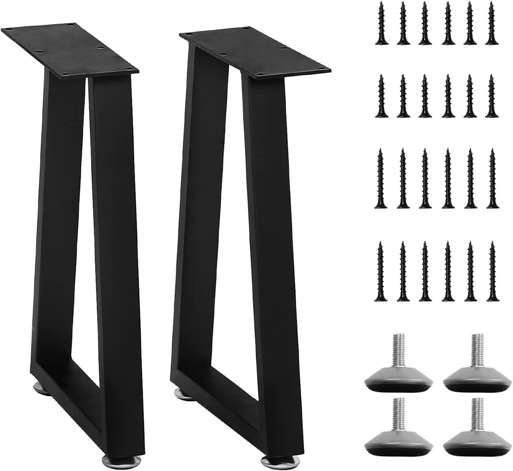 28 Inch Adjustable Metal Furniture Legs 2PCS Black Q714695