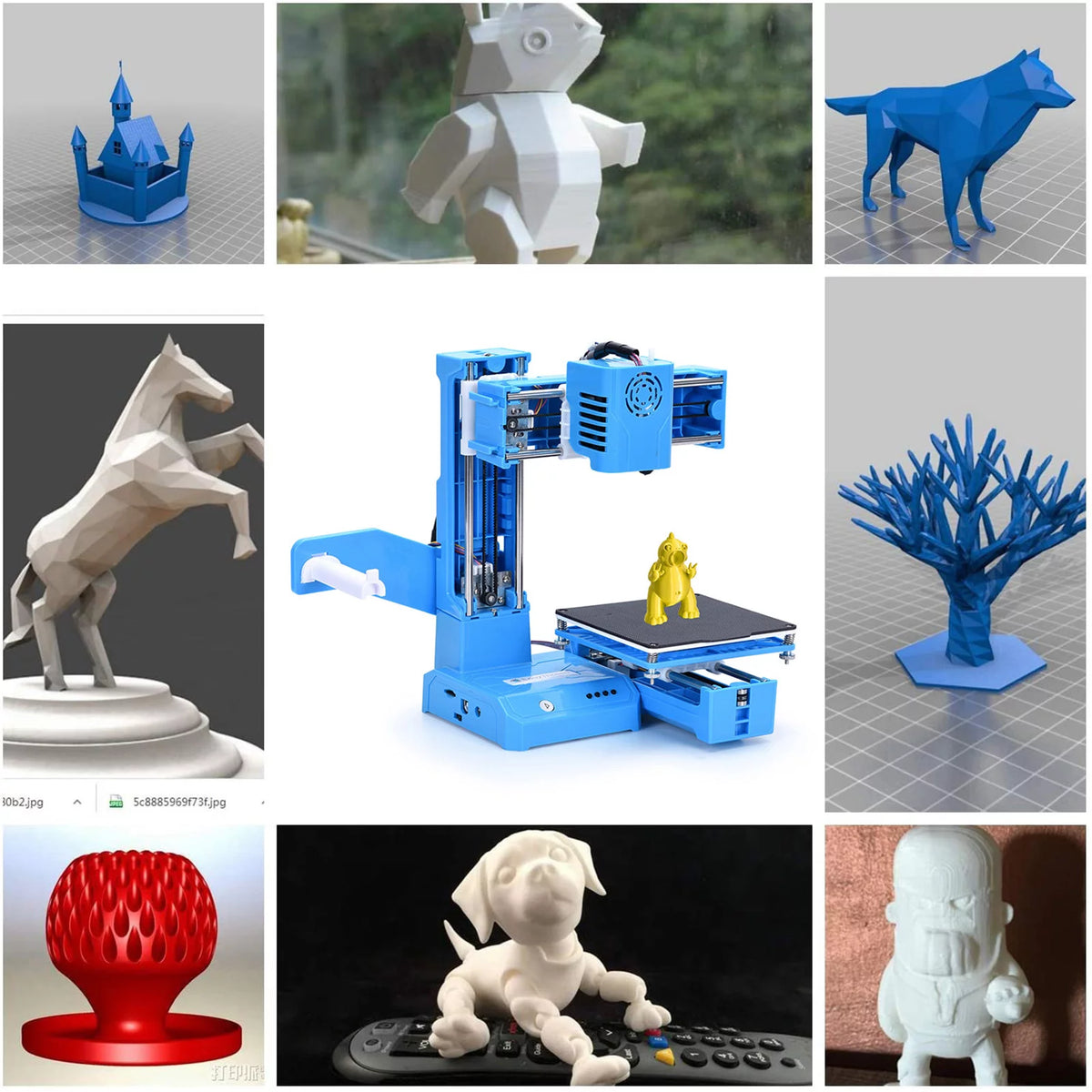 Mini 3D Printer 100x100x100mm Print Size J58119