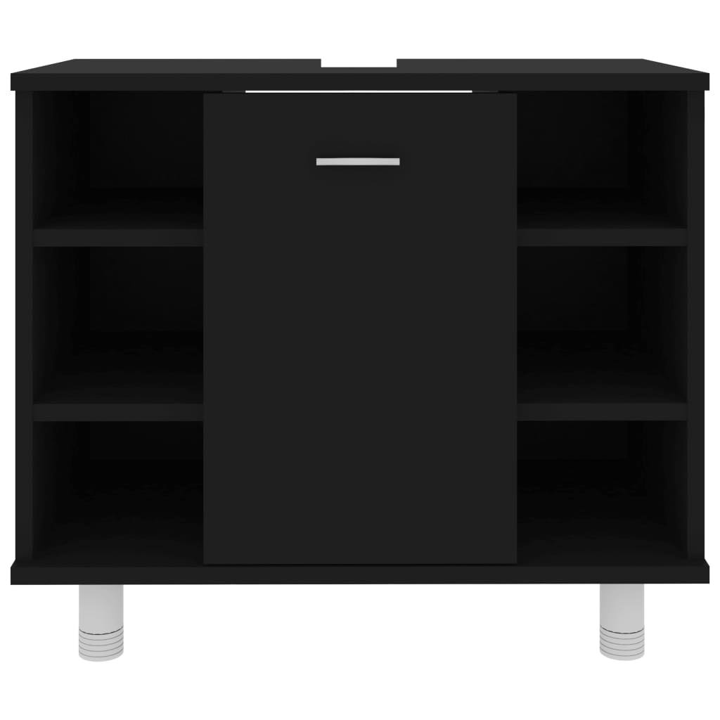 Black Chipboard Bathroom Cabinet G37325