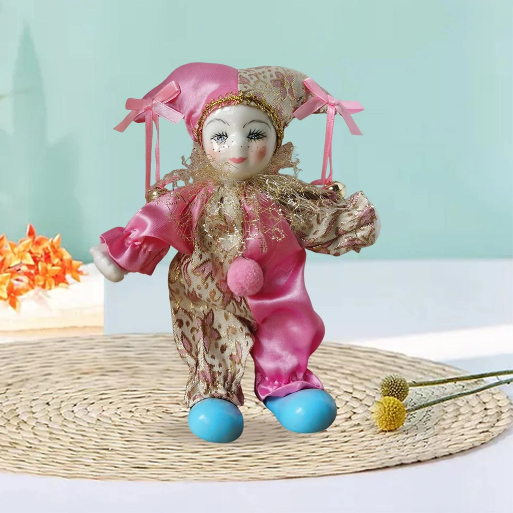 Porcelain Clown Doll with Costume L87663