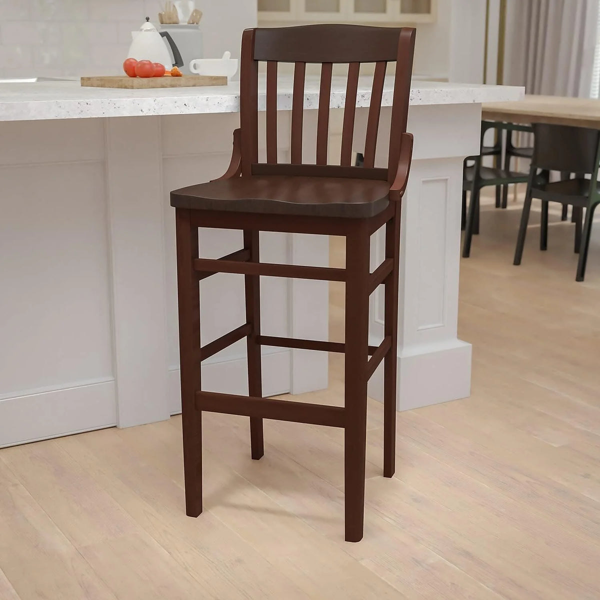 Walnut Wood Barstool N449698