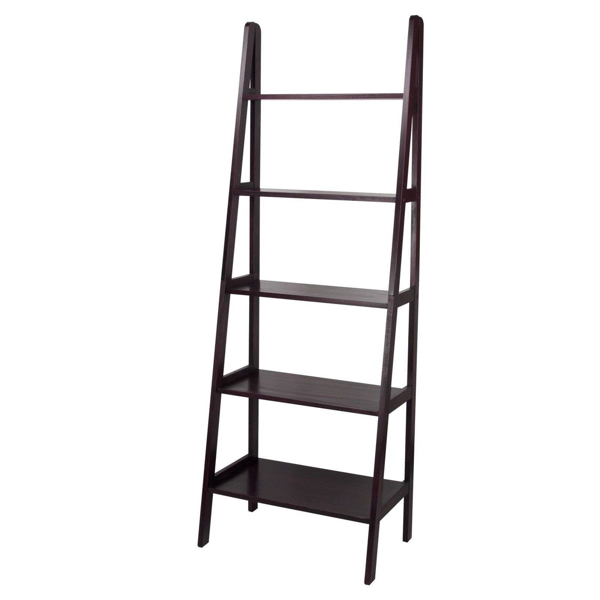 5 Shelf Ladder Bookcase Espresso Q63771