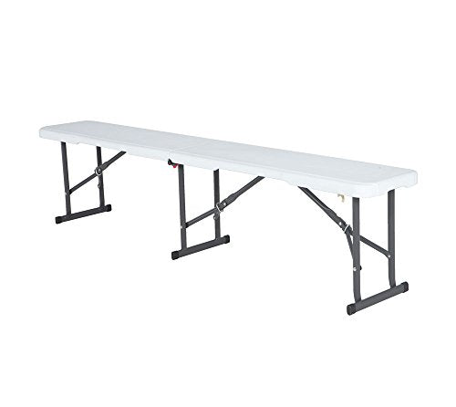 Portable Folding Bench White O83394
