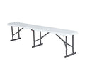Portable Folding Bench White O83394