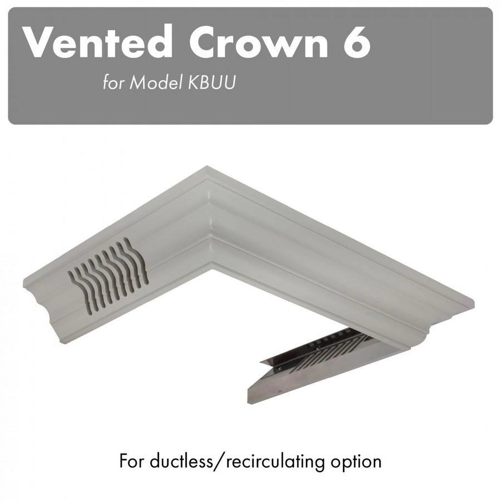 Vented Crown Molding Profile 6 for Wall Mount Range Hood U403416