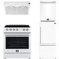 30 Electric Range, Range Hood, Refrigerator and Dishwasher in White L818112