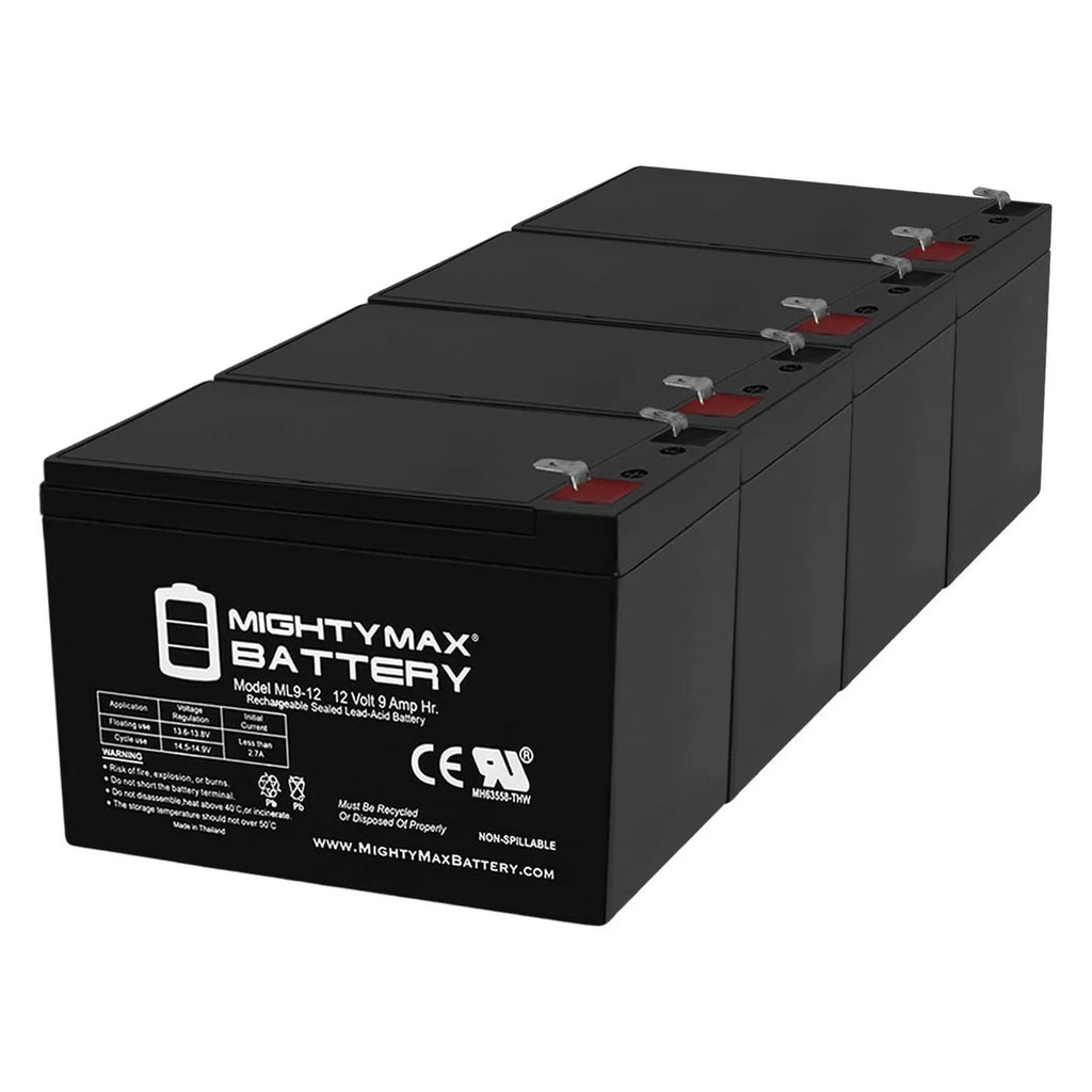 12V 9Ah Rechargeable SLA Battery 8 Pack W83683