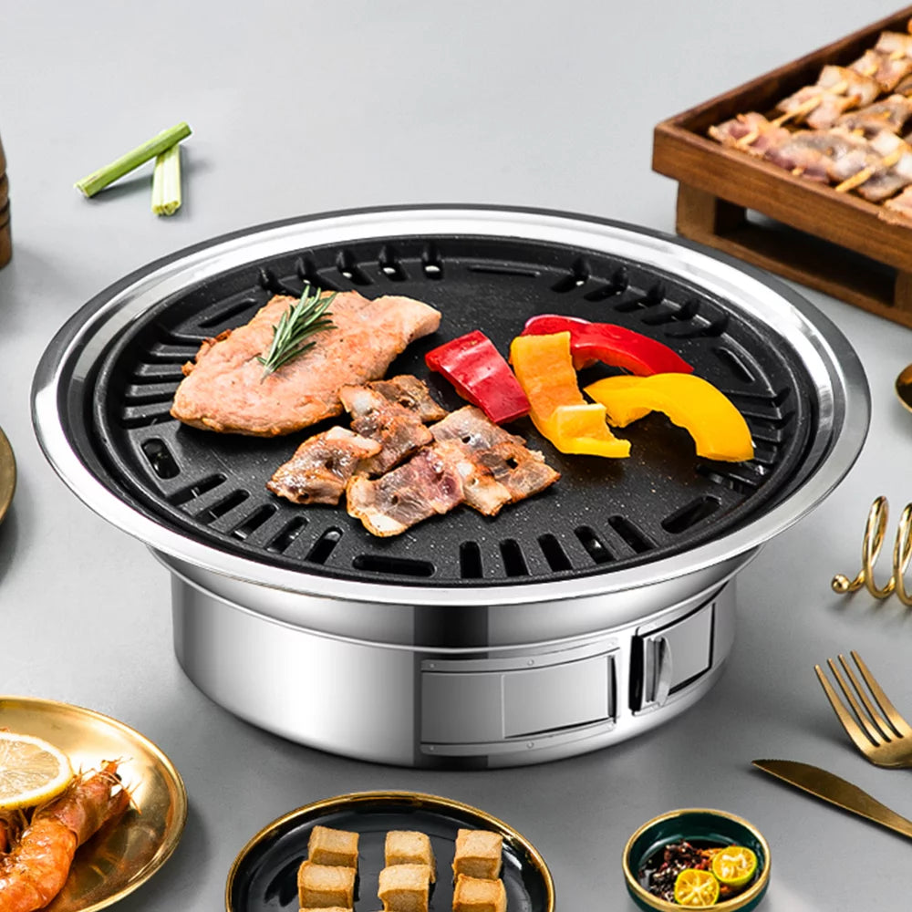 Charcoal Grill Non-stick Portable Stainless Steel BBQ Stove S6750