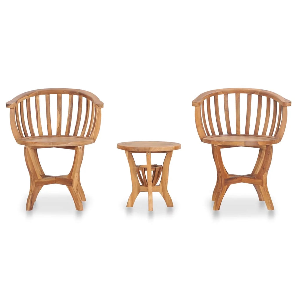 3 Piece Teak Wood Bistro Set O8316