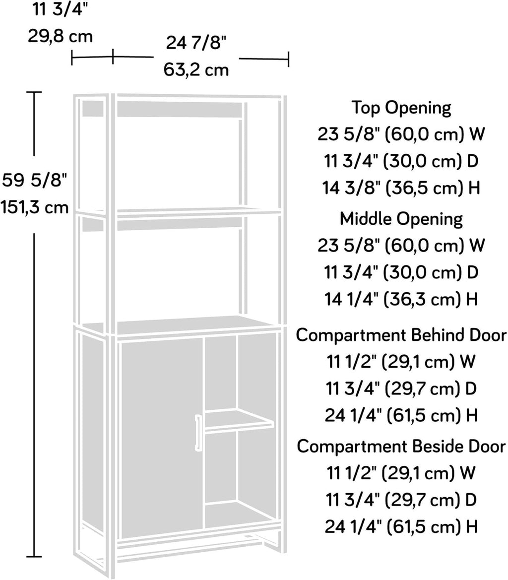 Sindoori Mango Finish & White Bookcase P501