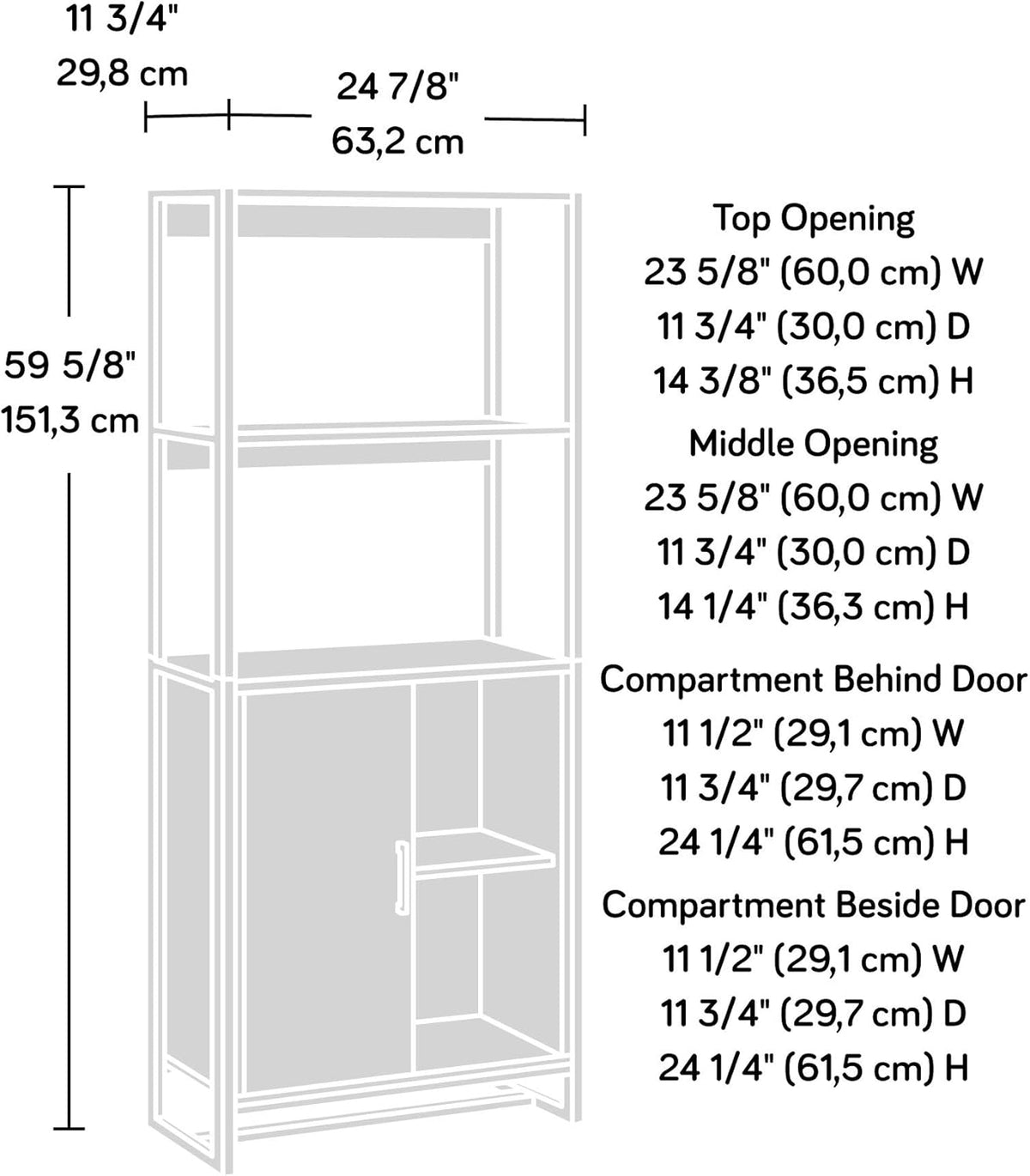 Sindoori Mango Finish & White Bookcase P501