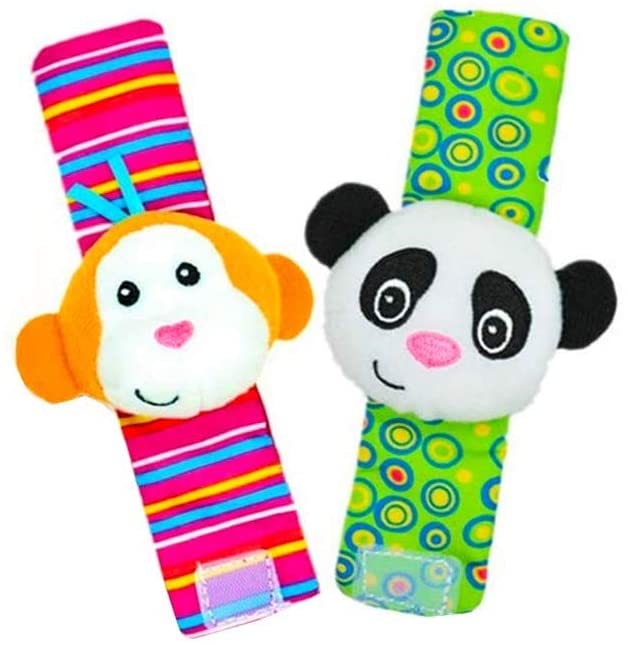 Baby Socks Toys Wrist Rattle and Foot Finder Developmental Early Educational Toys Set (4 PCS) U185