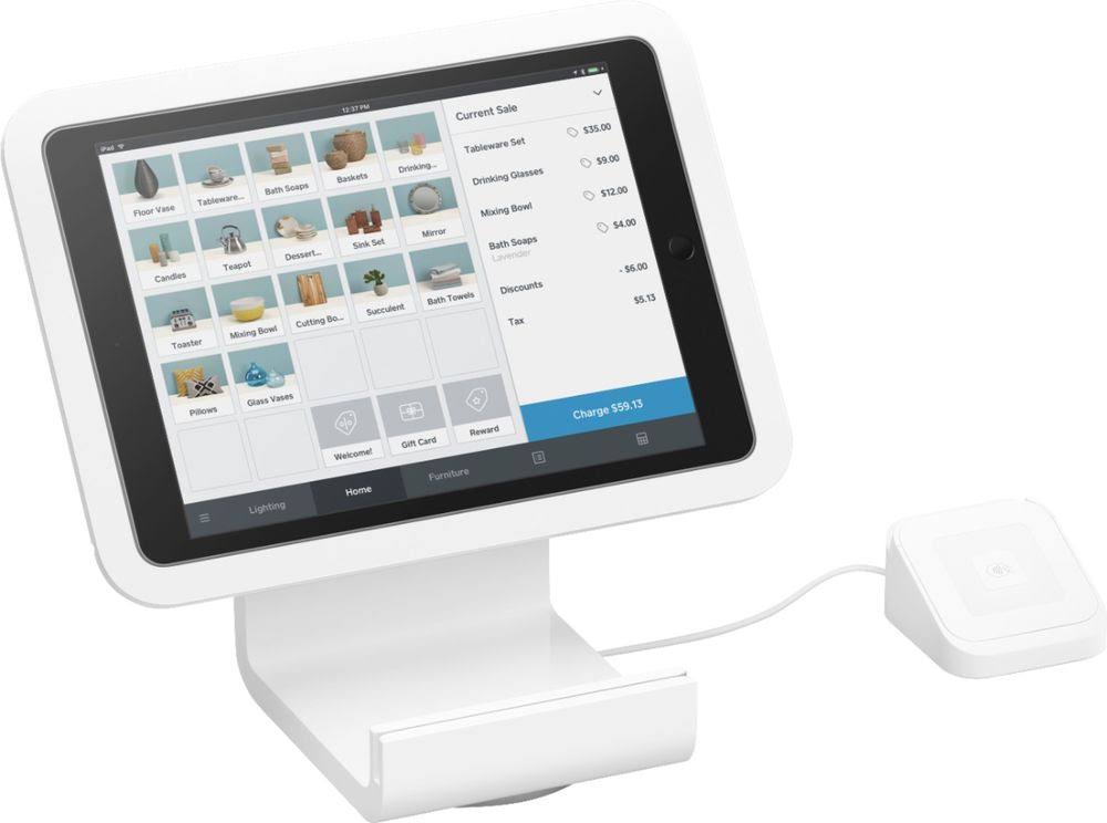 Square Stand for Contactless and Chip - White O632